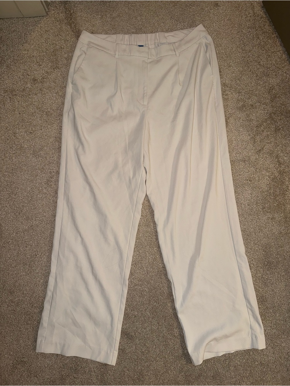 Old Navy Women's Cream / Light Tan Wide-Leg Dress Pants (TALL INSEAM 33”)